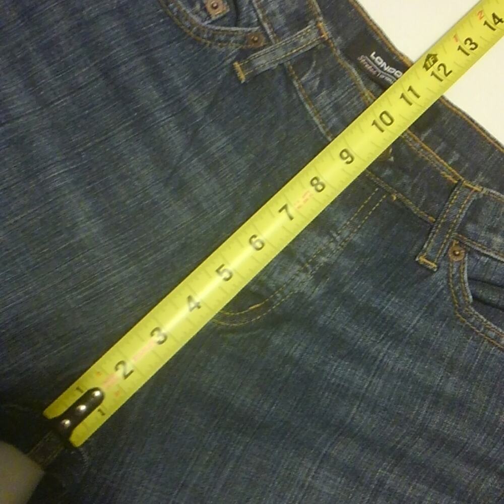 London Jean Premium Quality Stretch Denim Blue Jeans Button Fly Bootcut Sz 6 - Picture 3 of 9